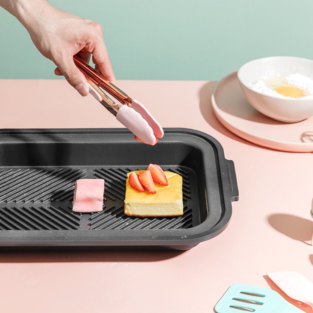 Silicone Kitchenware Cooking Utensils Kitchen Non-Stick Cookware Spatula Colander Mini Baking Tool Pink Handle Cooking