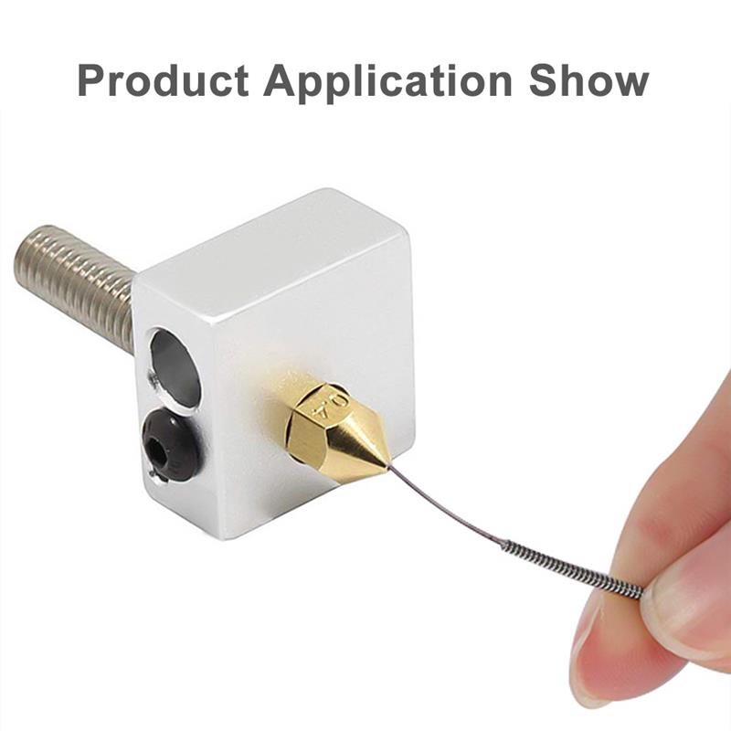 10/50/100 stücke 3D Drucker Teile Düse Reinigung Nadeln Kit Edelstahl 0,2mm 0,25mm 0,3mm 0,35mm 0,4mm Nadeln Für V6 Düse