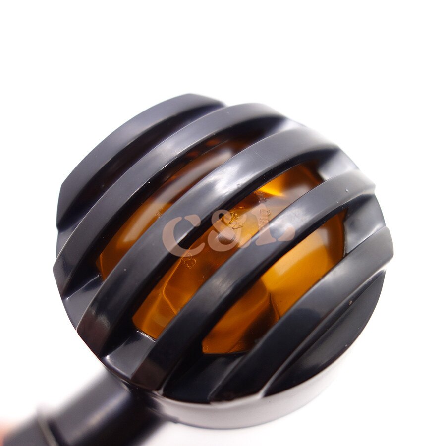 Bullet Black Amber Lamp Motorfiets Richtingaanwijzer Cruiser Chopper Custom Licht Past Voor Harley Bobber Chopper Custom