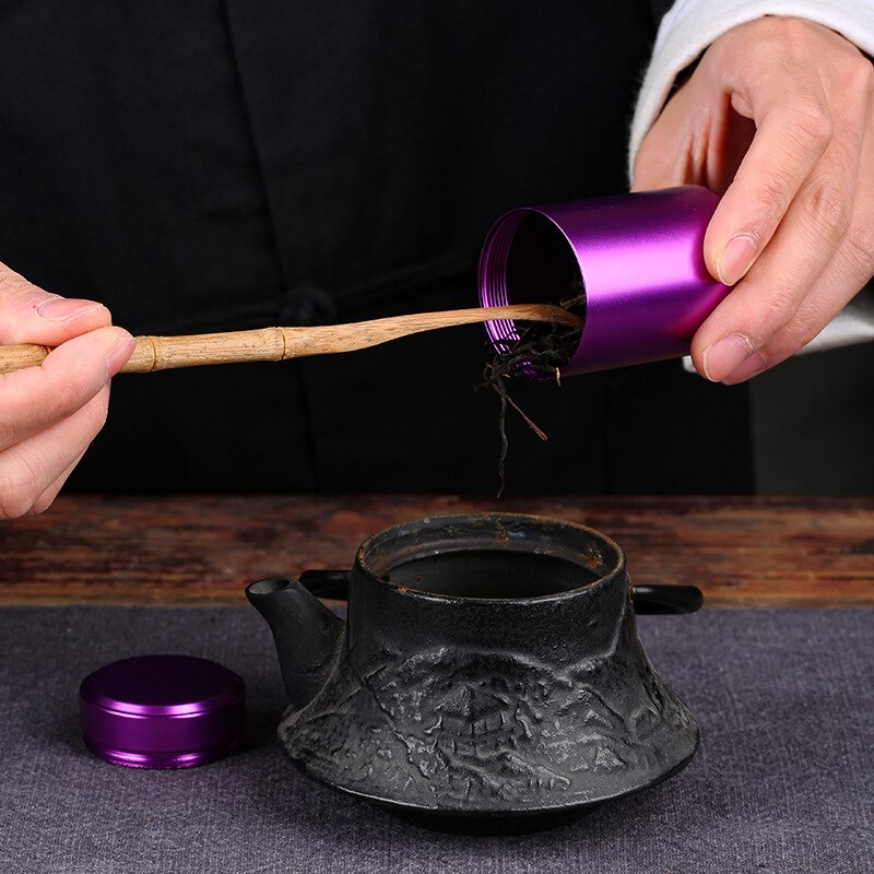 1PCS 50g Metal Mini Storage Box Stainless Steel Sealed Small Aluminum Sealed Cans Portable Travel Tea Tin Cans Packaging