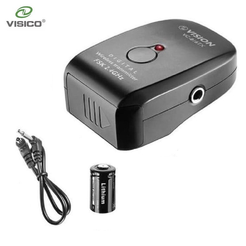 Visico VC 816TX 3V batería 16 canales sincronizador transmisor disparador para Visico vl-plus, ve-plus, LED-150T, TTL Studio Flash