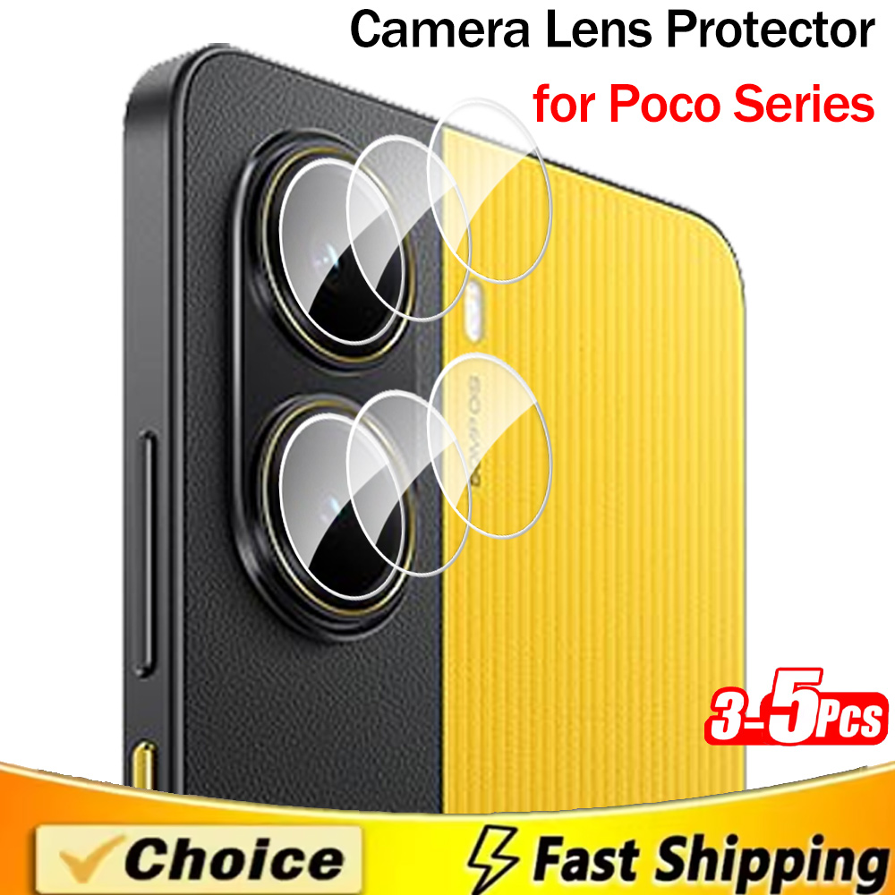 3-5 pièces couverture arrière de caméra pour Poco X7 Pro 5G protecteur de caméra lentille verre trempé Xiaomi Poco F7 Ultra X6 F6 M6 Pro 4G Film d'objectif