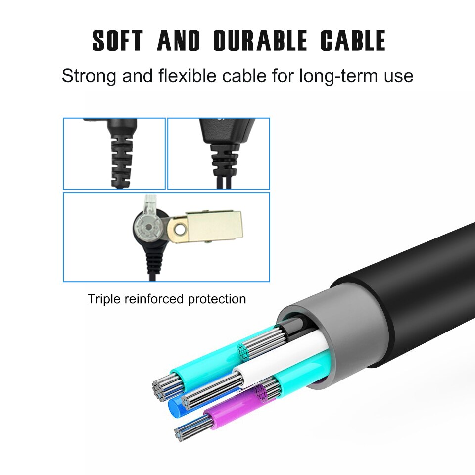 Retevis 10pcs Walkie Talkie Headset voor Transceiver Akoestische Buis Oortjes PTT MICROFOON Voor Motorola DP1400/GP2000/CP200/040 voor HYT