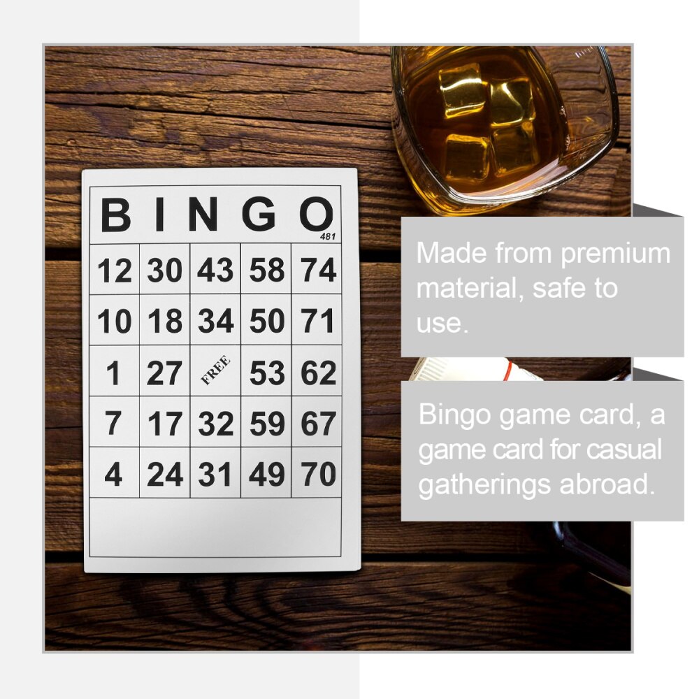 60 stk bingokort bingospil børn bingo bingo sjovt spil kort kortspil kortspil