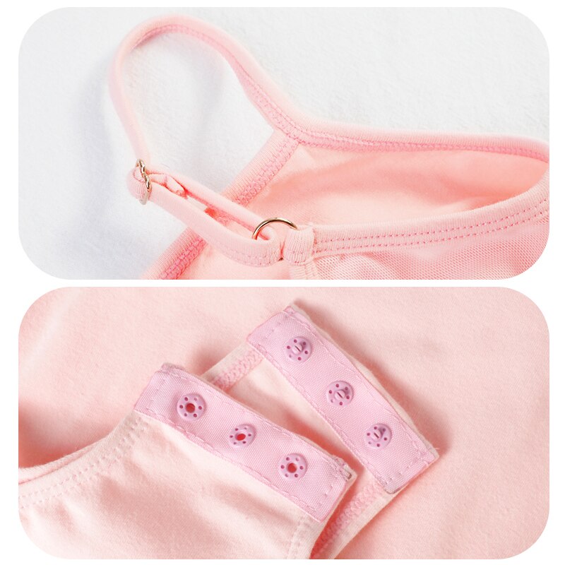 Leotardo de Ballet para niñas, camisola con tirantes finos, leotardo de baile de Color caramelo, trajes de Ballet con espalda baja, mono de baile gimnástico para niños