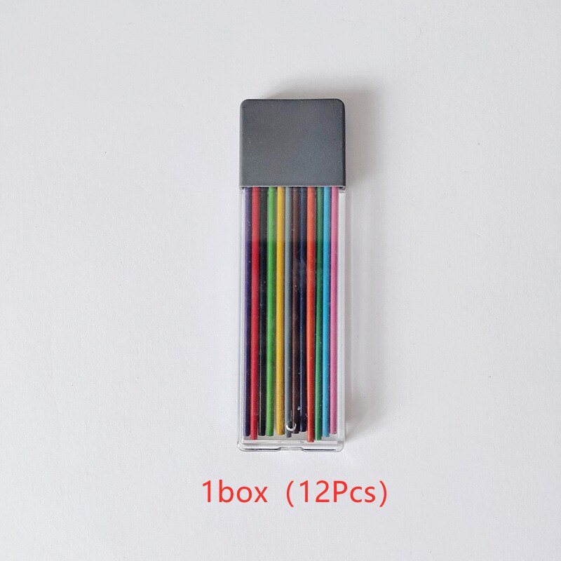 2.0mm Mechanical Pencil 2B Automatic Pencil Black/Colorful Refills for Drawing Painting School Office Stationery Supplies: B