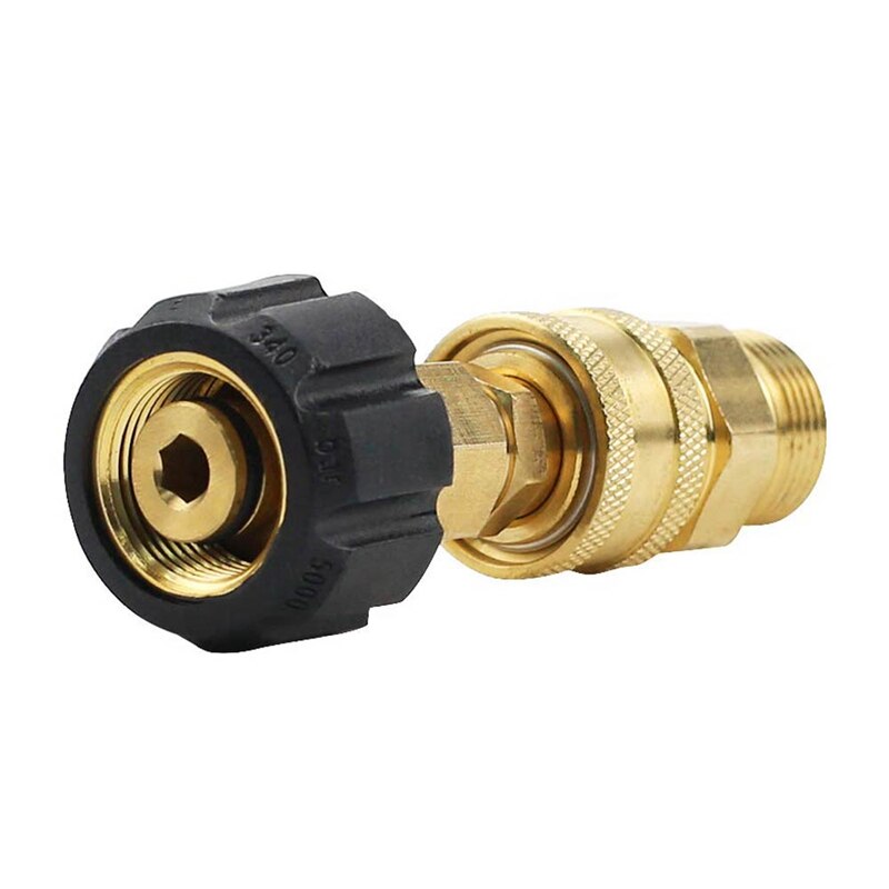 Sellerocity Pressure Washer M22 Male Twist Seal Plug Adapter Connector – 14mm X 15mm ID, Hose To Hose, Model D10040