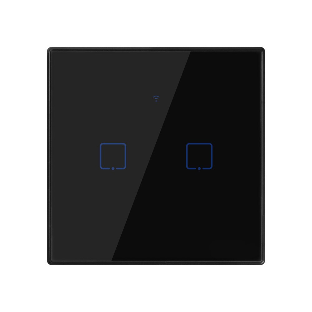 Wifi smart touch lys tænd/sluk vægkontakt arbejde med apple homekit til hjemmetelefon app kontrol: 2 bande
