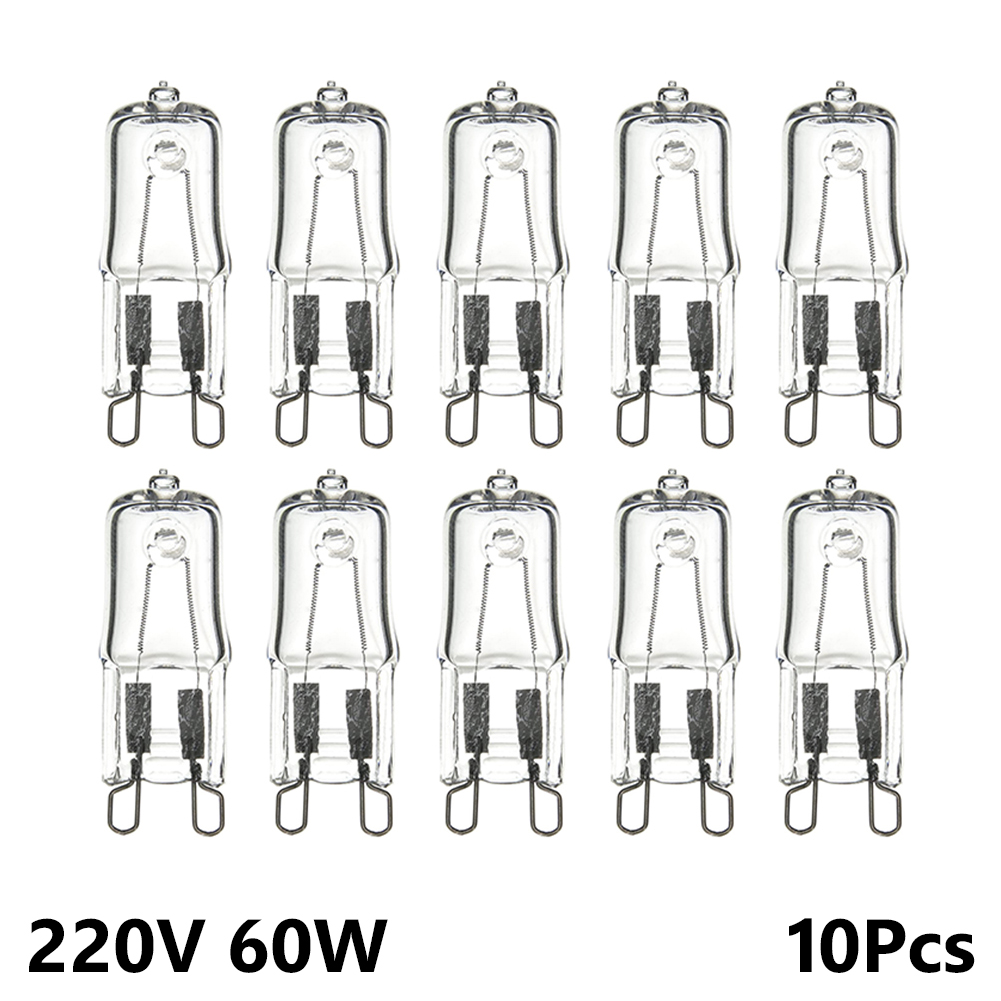 10 Stück G9 Eco-Halogen-Glühbirnen G9 220 V 20 W/25 W/40 W/60 W Kapsel-LED-Lampen, eingefügte Perlen, Kristalllampe, Halogenlampe: RGB