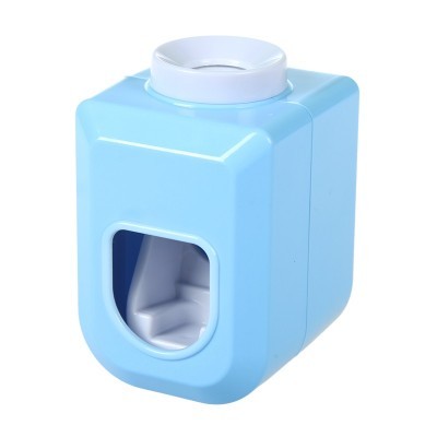 1Pc Hands Free Automatic Squeezer Toothpaste Dispenser Squeeze Out Wall Mount Bathroom Accessories 4 Colors LW031459: Blue