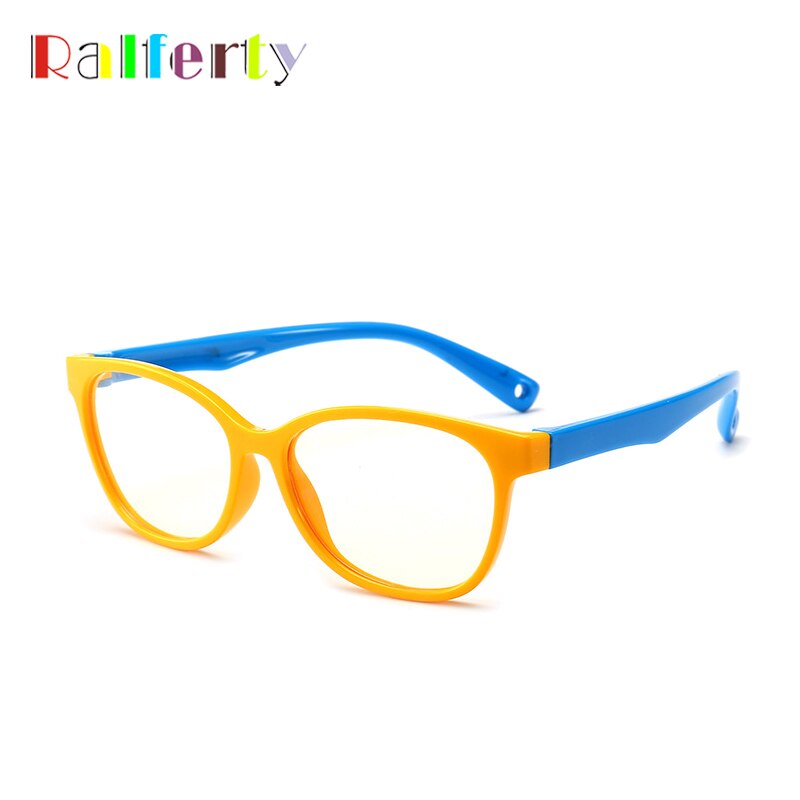 Ralferty kids ultralichte siliconen brilmontuur anti-blauwfilterbril computerbril  uv400 brillenmonturen kind  k007