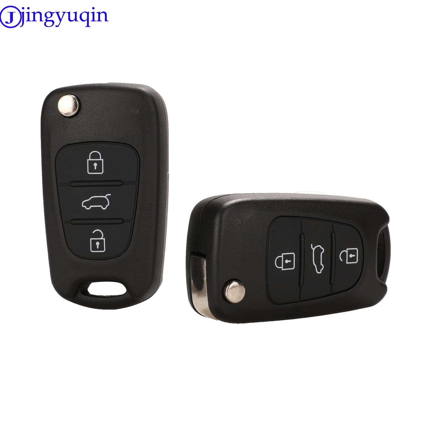 Jingyuqin 3 botones remoto clave Shell para HYUNDAI I30 IX35 para Kia K2 K5 las llaves del coche en blanco cubierta de la Caja