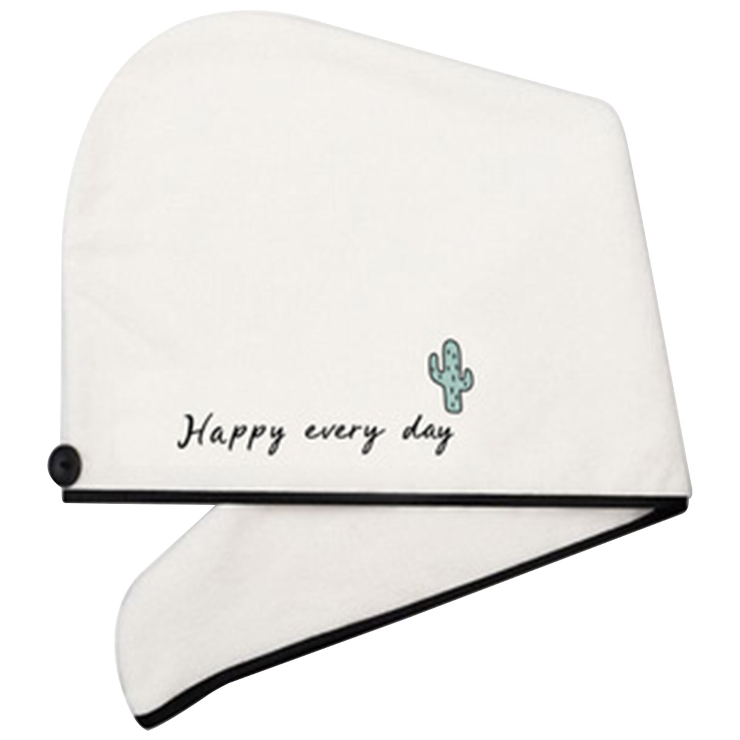 Badhanddoek Wrap Coral Fleece Sneldrogende Handdoek Cap Hoed Zacht Water Absorberende Haar Handdoek Wrap Douche Cap Met Knop voor Lady: cactus