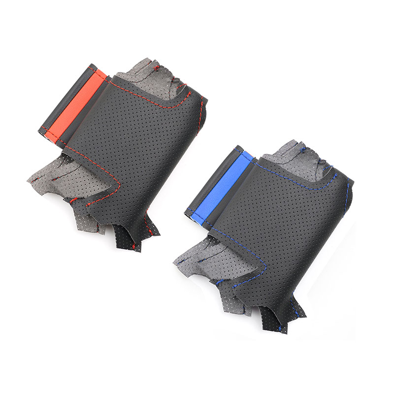 per Renault Clio 3 RS 2005 2006 2007 2008 2009 2010 2011 2012 2013 coprivolante per auto a punto a mano rivestimento in pelle perforata