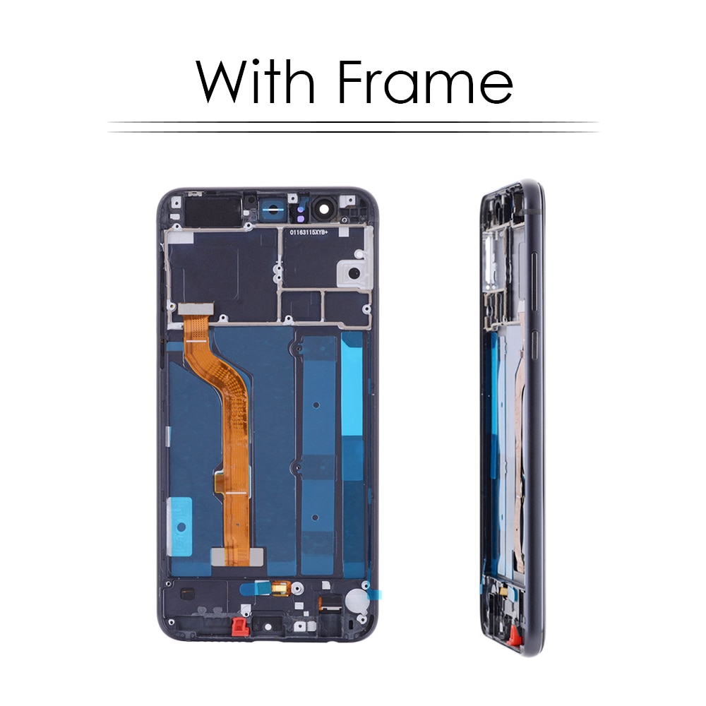 opprinnelig 5.2 " til huawei honor 8 lcd berøringsskjerm med ramme digitizer erstatning til huawei honor 8 vise frd  l19 l09 l14 lcd