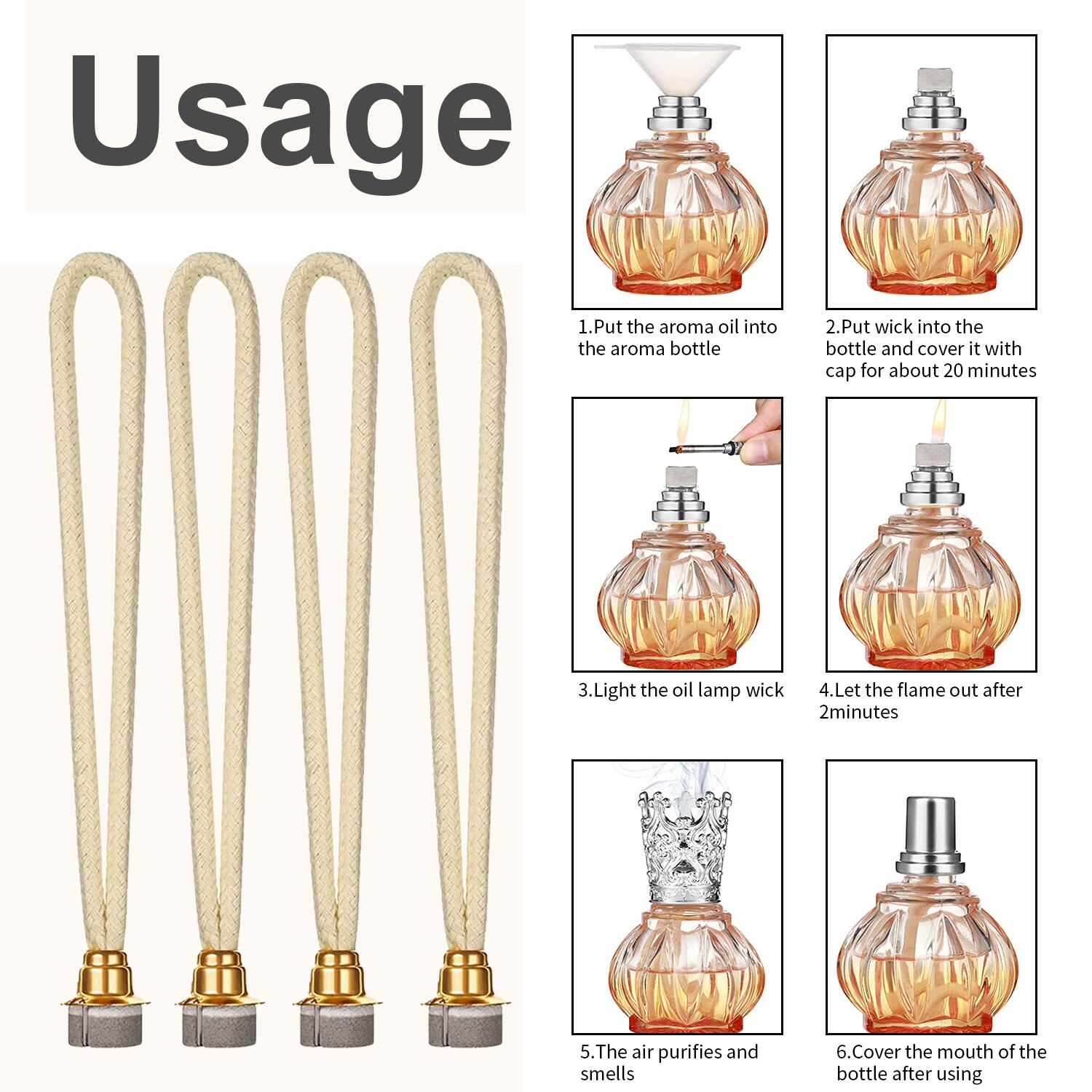 Mèche de lampe à huile de remplacement 18/13mm, brûleur catalytique à contrôle serré à l&#39;air pour diffuseur décorations d&#39;aromathérapie pour fête