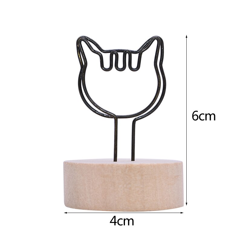 Note porte-carte Photo créative à Clip en bois, cœur en bois, étoile, arbre à fleurs, poisson, voiture, ornement de bureau de mariage: B10