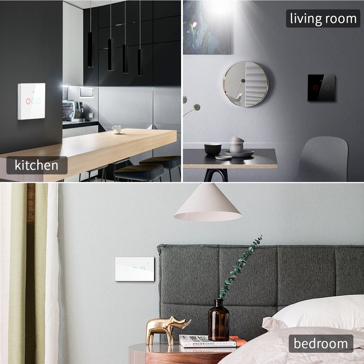 MFI Apple Homekit LED Light Switch WiFi Touch Sensor Wall Switches Smart Home Work With Siri Voice Control Alexa Google Home