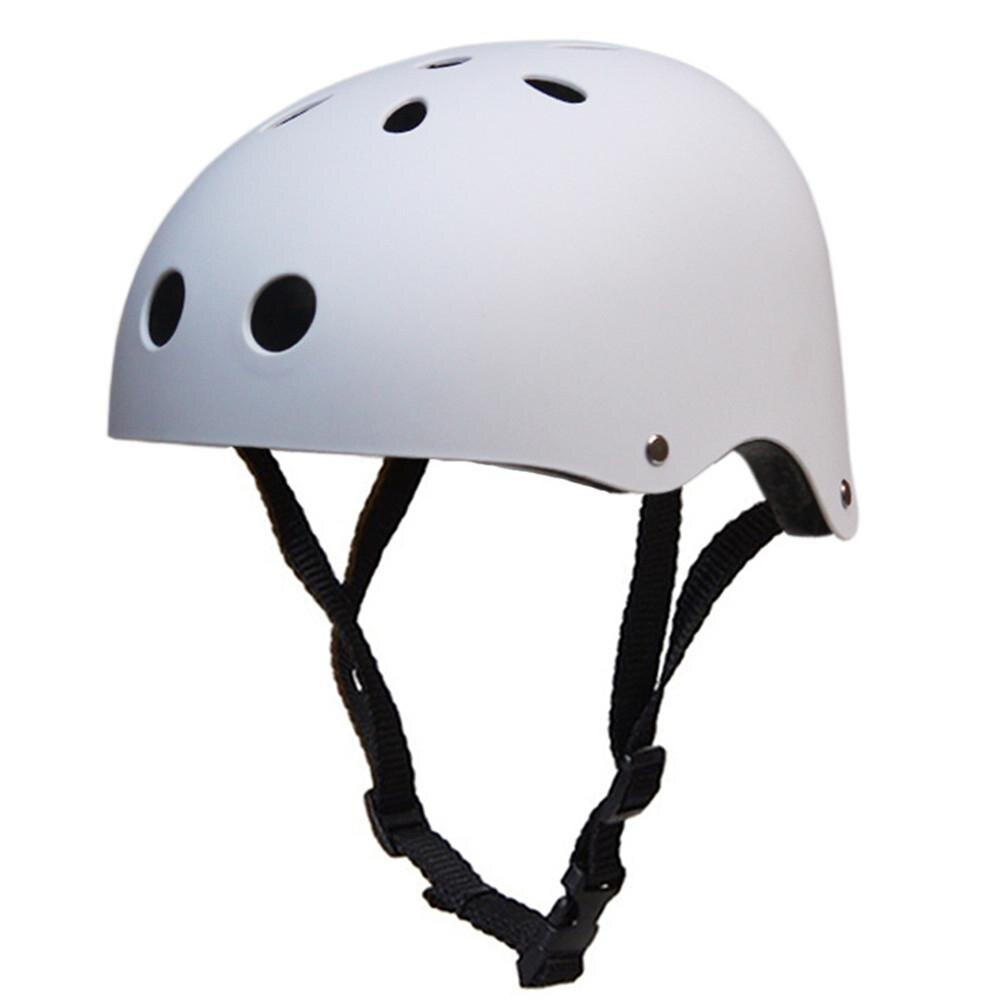 Round Mountain Skate Bike Scooter Stunt Skateboard Bicycle Cycling Crash Strong Road MTB Safety Helmet 3 Size: Matte-white / L