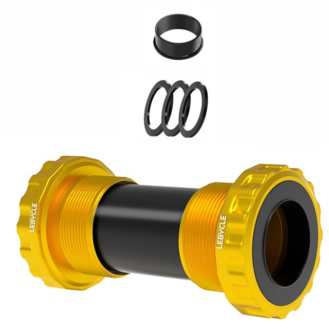 Bike Bottom Bracket MTB Road Bike Bicycle BB91 Threaded Bottom Bracket 68-73mm For-Shimano ID24mm Aluminum Alloy Cycling Parts