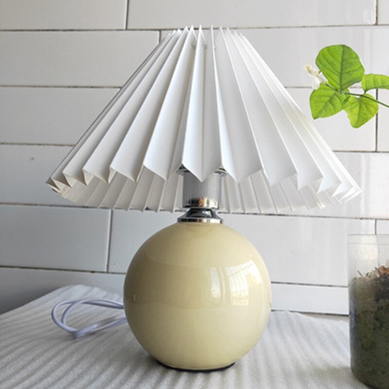 Falten Lampenschirm Tisch Lampe Steh Lampen Japanischen Stil Plissee Lampenschirm Kreative Schreibtisch Lampe Schatten Schlafzimmer Lampen