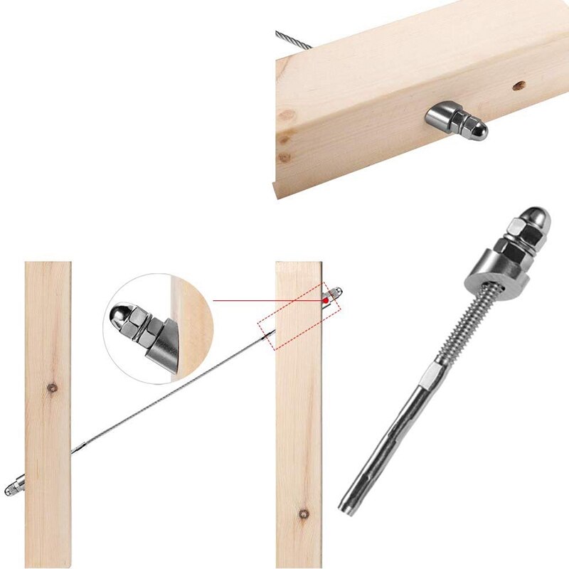 Rondelle biseautée en acier inoxydable T316, 1/4 pouces, Angle de 30 degrés, pour câbles de pont et garde-corps de 1/8 à 3/16 pouces, quincaillerie en bois et métal