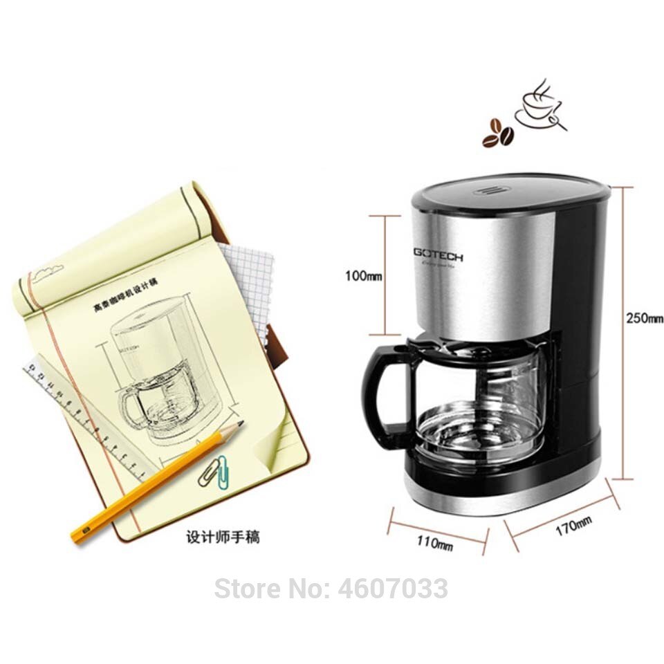 Electric Drip Coffee Maker household coffee machine automatic drip coffee American coffee machine 220V