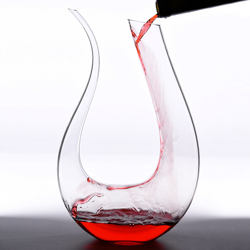 Kristal Rode Wijn Decanter - 100% Handgeblazen Loodvrij Kristalglas Rode Wijn Karaf Wijn Cadeau