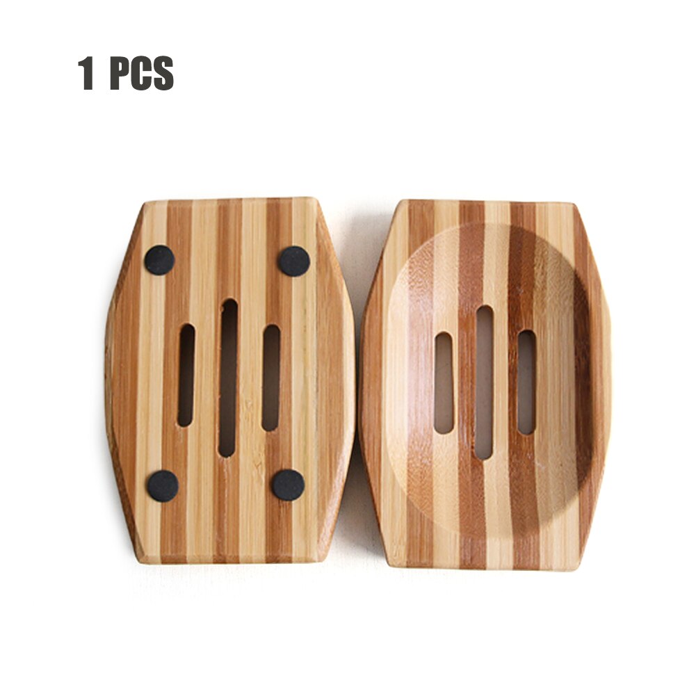 Plateau porte-savon en bois de bambou naturel, conteneur, plaque de douche, accessoires de salle de bains, Support, boîte en bois naturel: 5