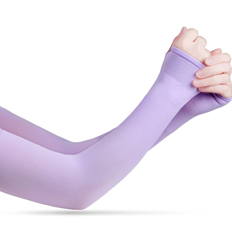 Manchons de bras de sport de Camping, manchons de cyclisme, manchettes de volley-ball, de Baseball, de Golf, Anti-UV, 1 paire: B-Puple