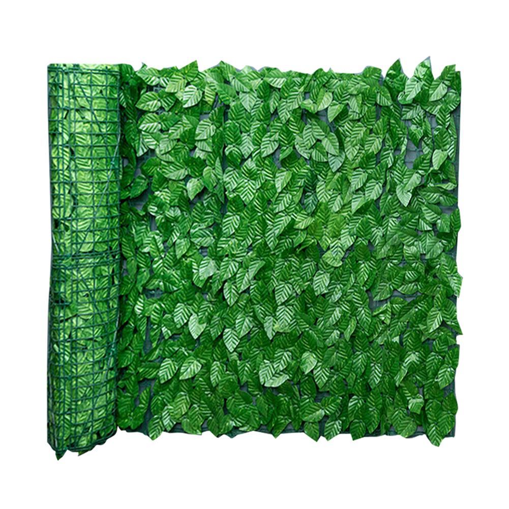 Artificial Leaf Screening Retractable Fence UV Fade Protected Privacy Hedging Wall Landscaping Garden Fence Balcony Screen: 1m Apple leaf