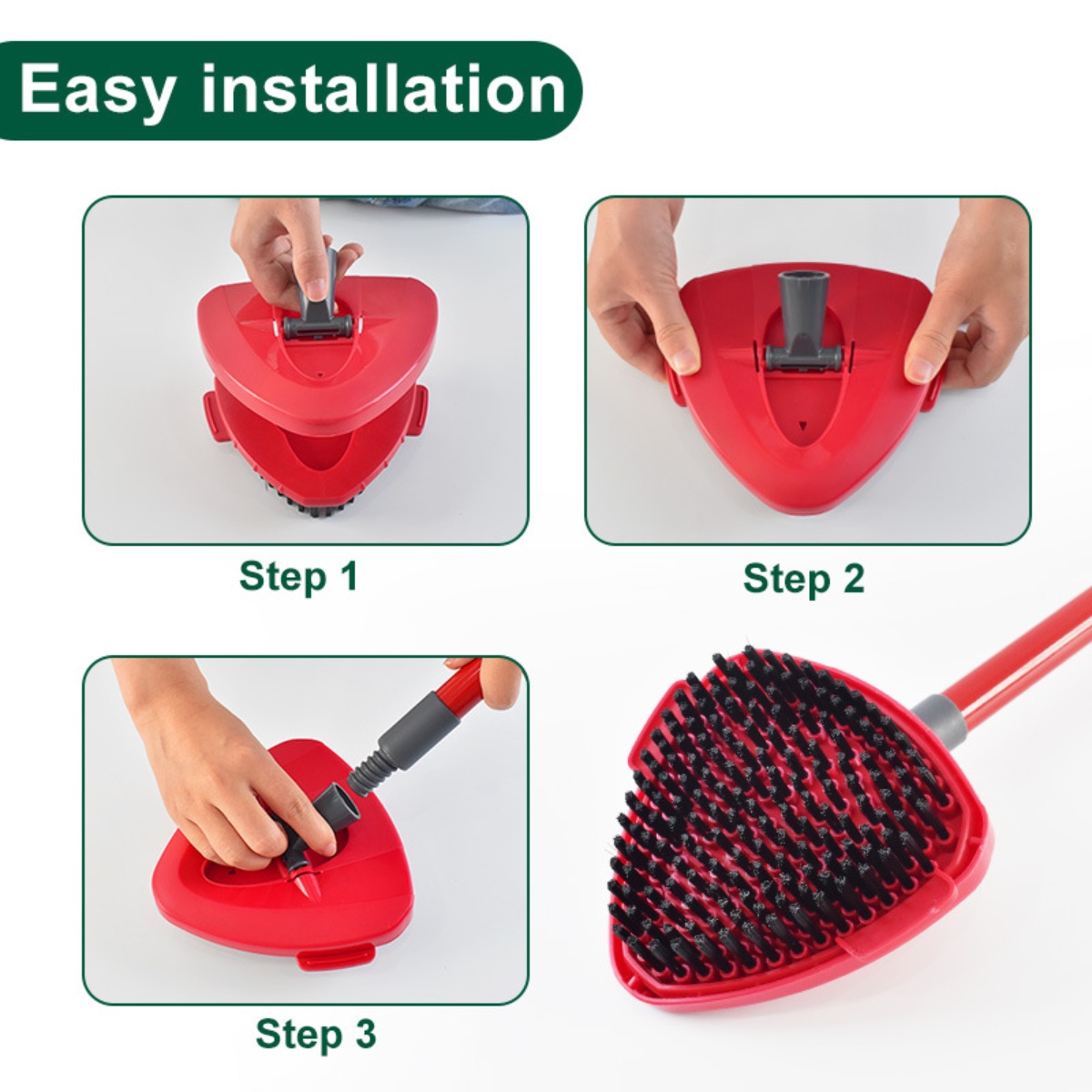 Upgraded Spin Mop Replace Scrub Brush Compatible with Vileda Turbo/Ocedar Mop System, Stiff Bristle Scrubbing Floor Scrubber