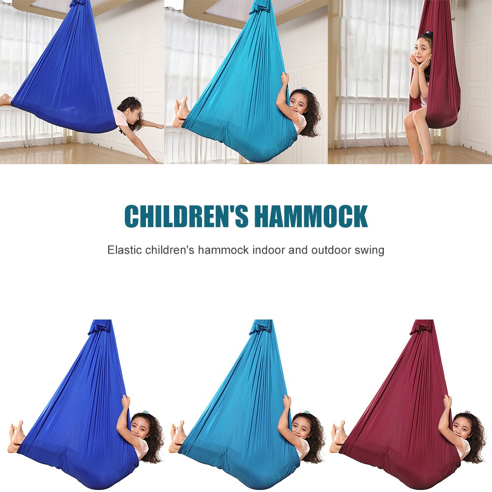 Hengekøye for barn i bomull for autisme adhd add therapy cushle up sensory child therapy elastisk pakke steady seat swing chairtoy