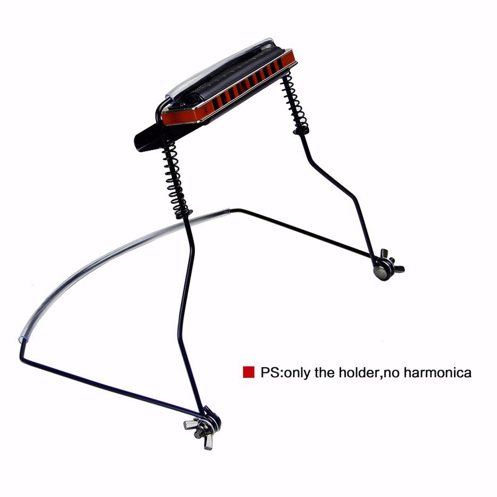 Mundharmonika holder justerbar 10 huller /24 huller halsstativ metalstativ