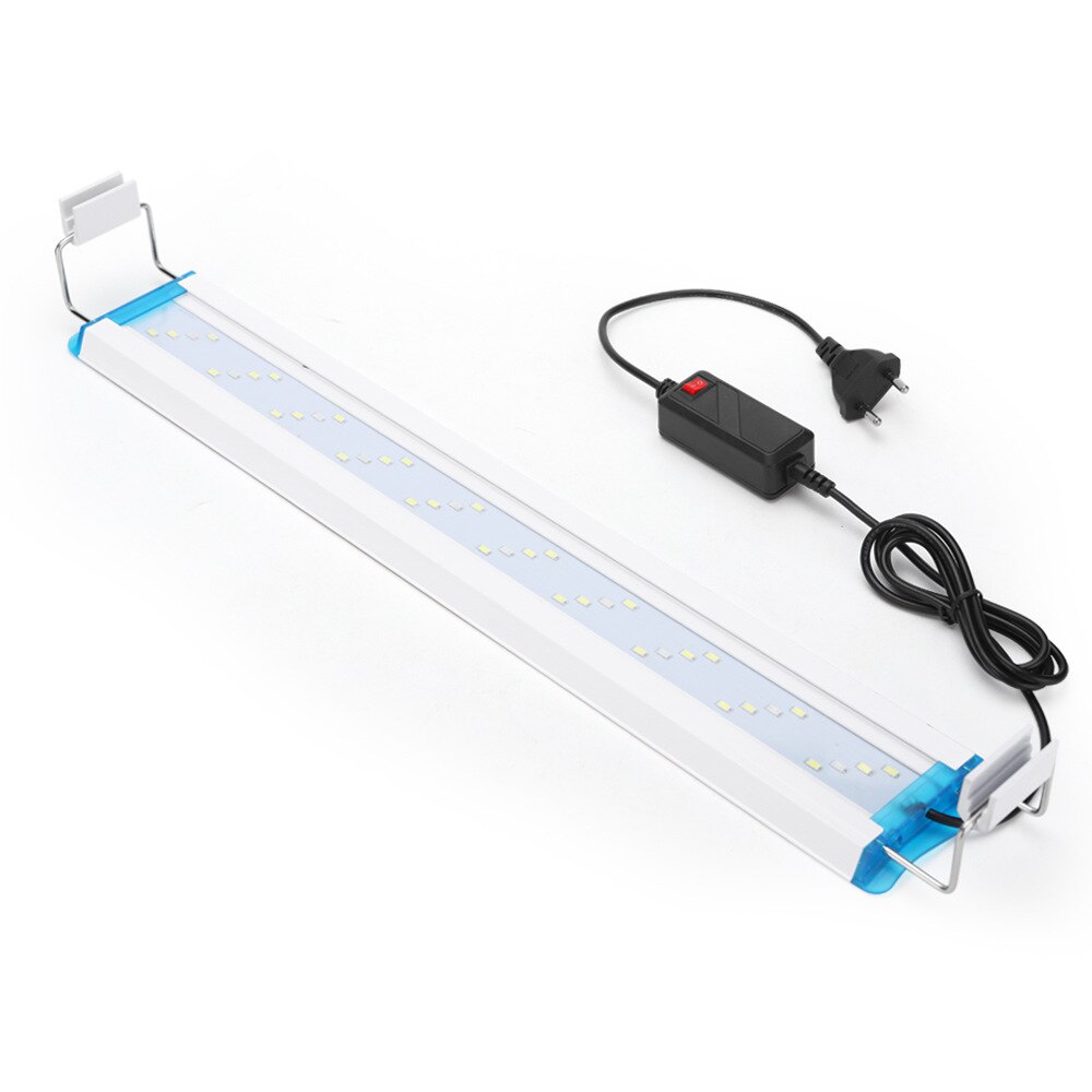 Super Slim LEDs Aquarium Lighting Aquatic Plant Grow Light 18-75CM Extensible Waterproof Bright Clip Blue Lamp Fish Tank 90-260V