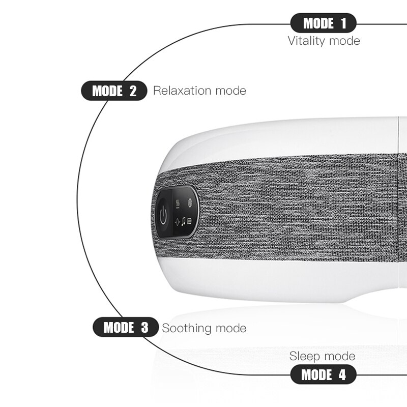 Lunettes chauffantes pour les yeux, appareil de Massage intelligent, pression d&#39;air, pliable à 180 degrés, Anti-rides, Massage oculaire avec musique, outils de soins de santé, relaxation