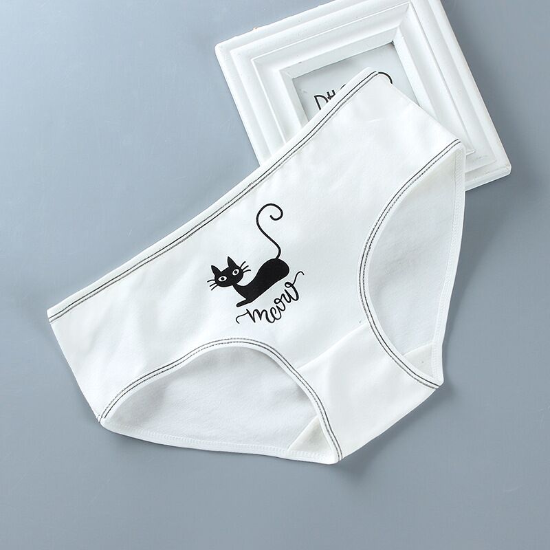 4 Teil/los Unterwäsche Baumwolle 8-12-14 Jahre alt Atmungsaktive Slip Schüler Teenater Mädchen Slip: Weiß