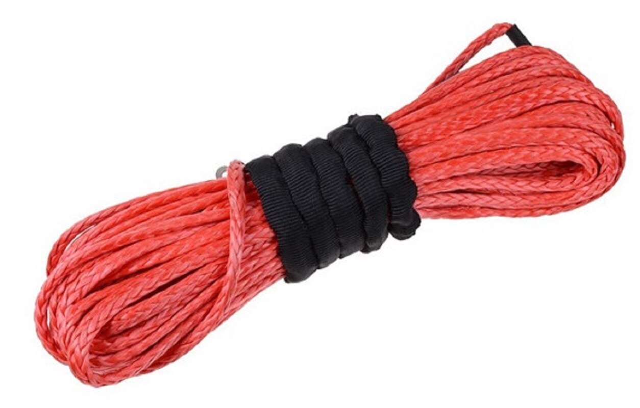 50’ 11000-15000lbs 15M 5-7Ton Towing Winch rope heavy duty Cable String Line Synthetic Fiber For ATV/UTV/SUV/4X4/4WD