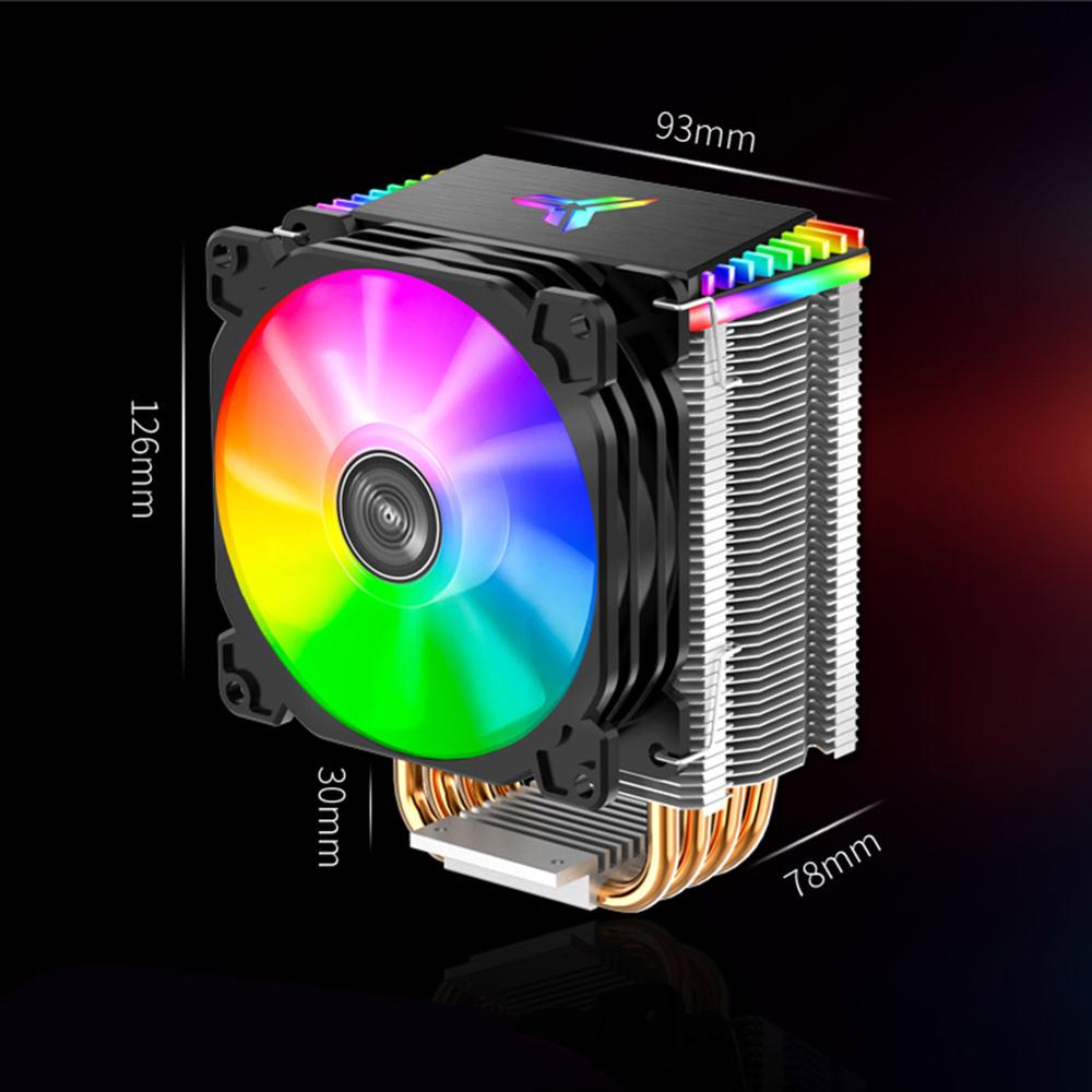 CR1400 PWM 4Pin 12V PC LED Fan Cooling RGB 4 Heat-pipes CPU Cooler Computer Radiator for Intel 1151/1155/AM3/AM4 CPU Cooler