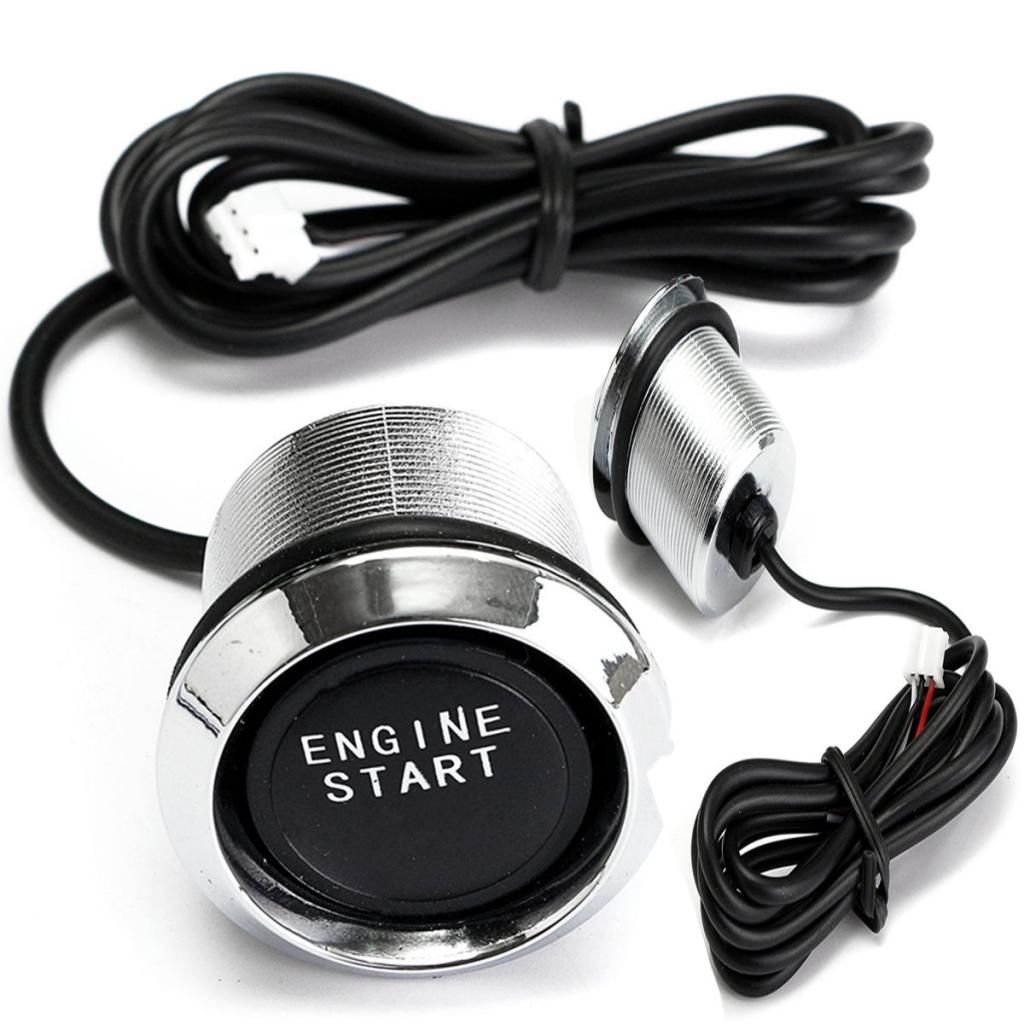 12V Blue LED Keyless Engine Start Push Button Switch Ignition Starter Kits
