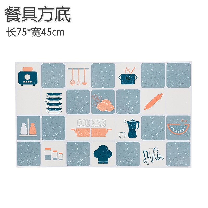 Kitchen oil-proof sticker Waterproof cooktop with waterproof and oilproof Tile wall sticker countertop self-adhesive: Blue