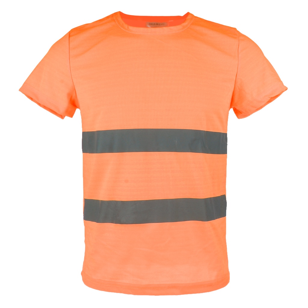 Høj dvs reflekterende t-shirt sikkerhed kortærmet tøj tøj jakkesæt rund hals t-shirt til dreng