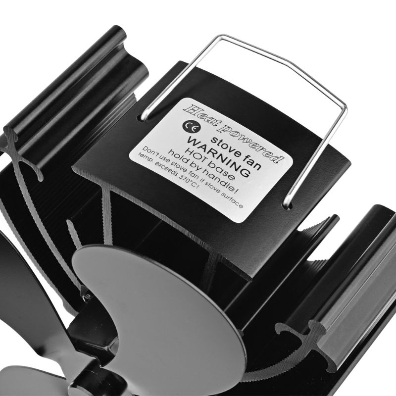 Brændeovn miljøvenlig ventilator 4 blade varmedrevet brændeovn pejs blæser ultra støjsvag ingen batteri eller elektricitet
