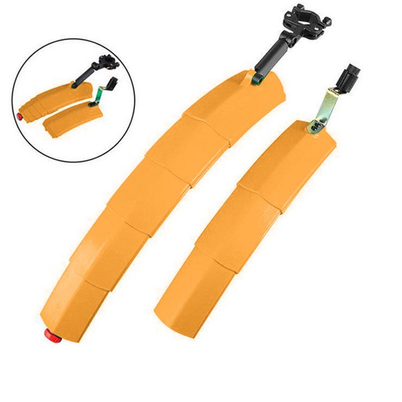 26 Inch Fiets Spatbord Set Voor Achter Wiel Fiets Spatbord Verstelbare Vleugels Voor Fiets Road Fiets Spatborden Fietsen: Oranje