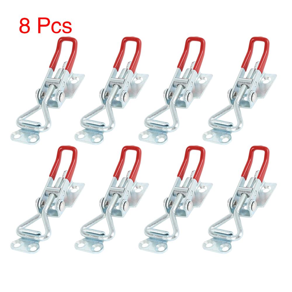 uxcell 2/4/6/8Pcs Car Adjustable Pull Latch Toggle Latch Clamp Hasp with keyhole/without hole 100Kg 220Lbs Holding Capacity 4001