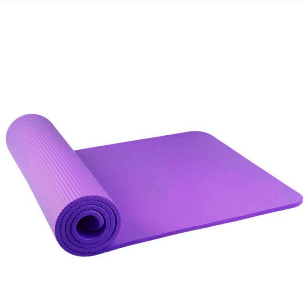 Yoga Mat 1830*610*6mm With Position Line Non Slip Carpet Mat For Beginner Environmental Fitness Gymnastics Mats: Purple 