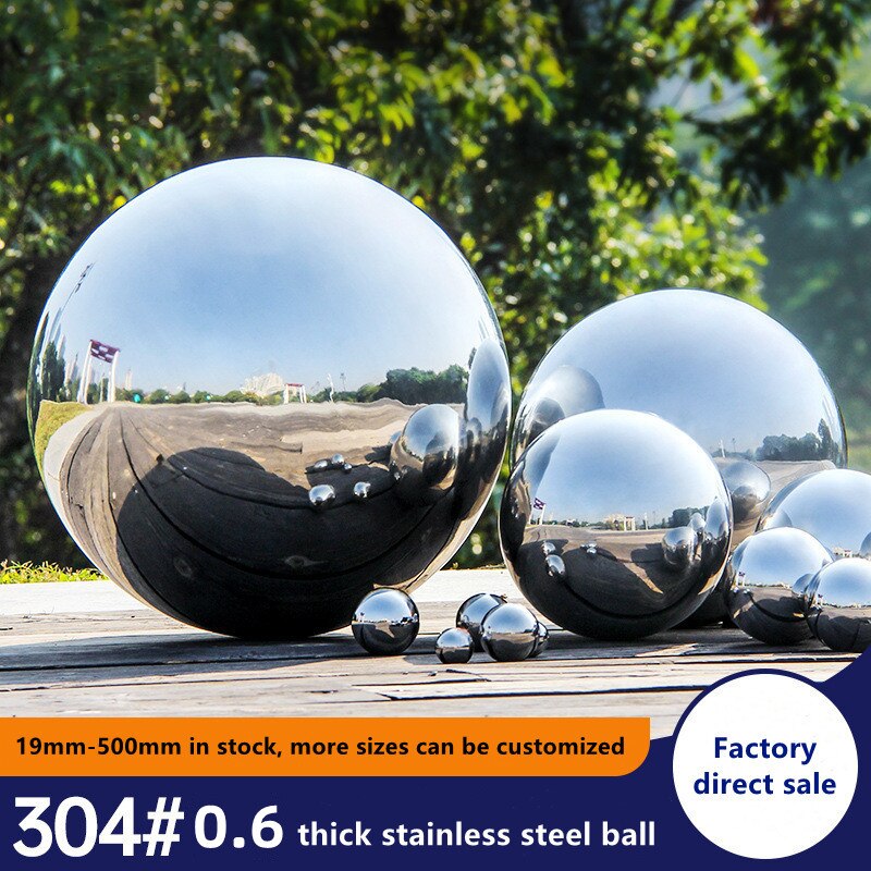 Diameter 16mm-550mm 304# material 0.6mm thickened stainless steel hollow mirror garden decorative ball boutique float ball