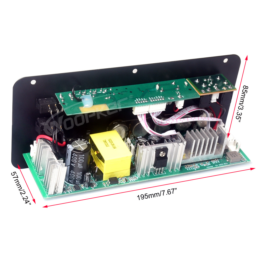 Woopker-placa amplificadora Bluetooth D100W, amplificador Digital Max 300W, 220V/12V/24V, compatible con micrófono Dual, reproductor MP3