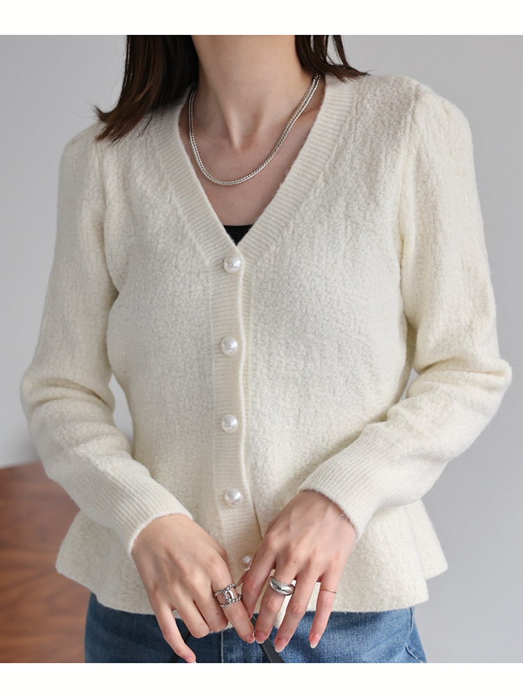 Giacca pelosa a maniche lunghe con scollo a V Cappotto da donna in pelliccia sintetica Shearling Vita sottile Bottoni eleganti Autunno Inverno Cappotto nero Moda coreana: Beige