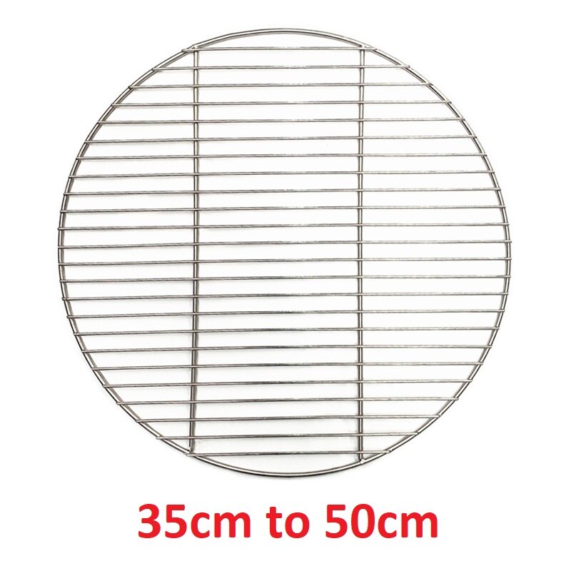 Non-Stick 304 Stainless Steel Round BBQ Mesh Mat Grid Home Roast Bacon Grill Tool Iron Nets Barbecue Accessories